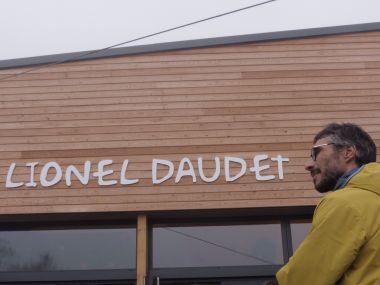 Lionel Daudet lors de l'inauguration de la salle d'escalade à son nom